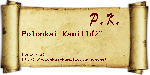 Polonkai Kamilló névjegykártya